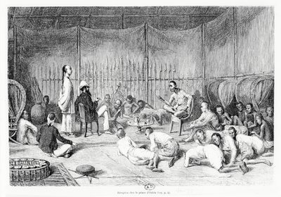 Recepción por el Príncipe de Oubon, Laos, 1877 de Louis Delaporte
